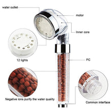 Load image into Gallery viewer, LED shower head with water filter