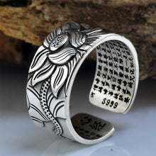 Load image into Gallery viewer, Lotus Silver Ring
